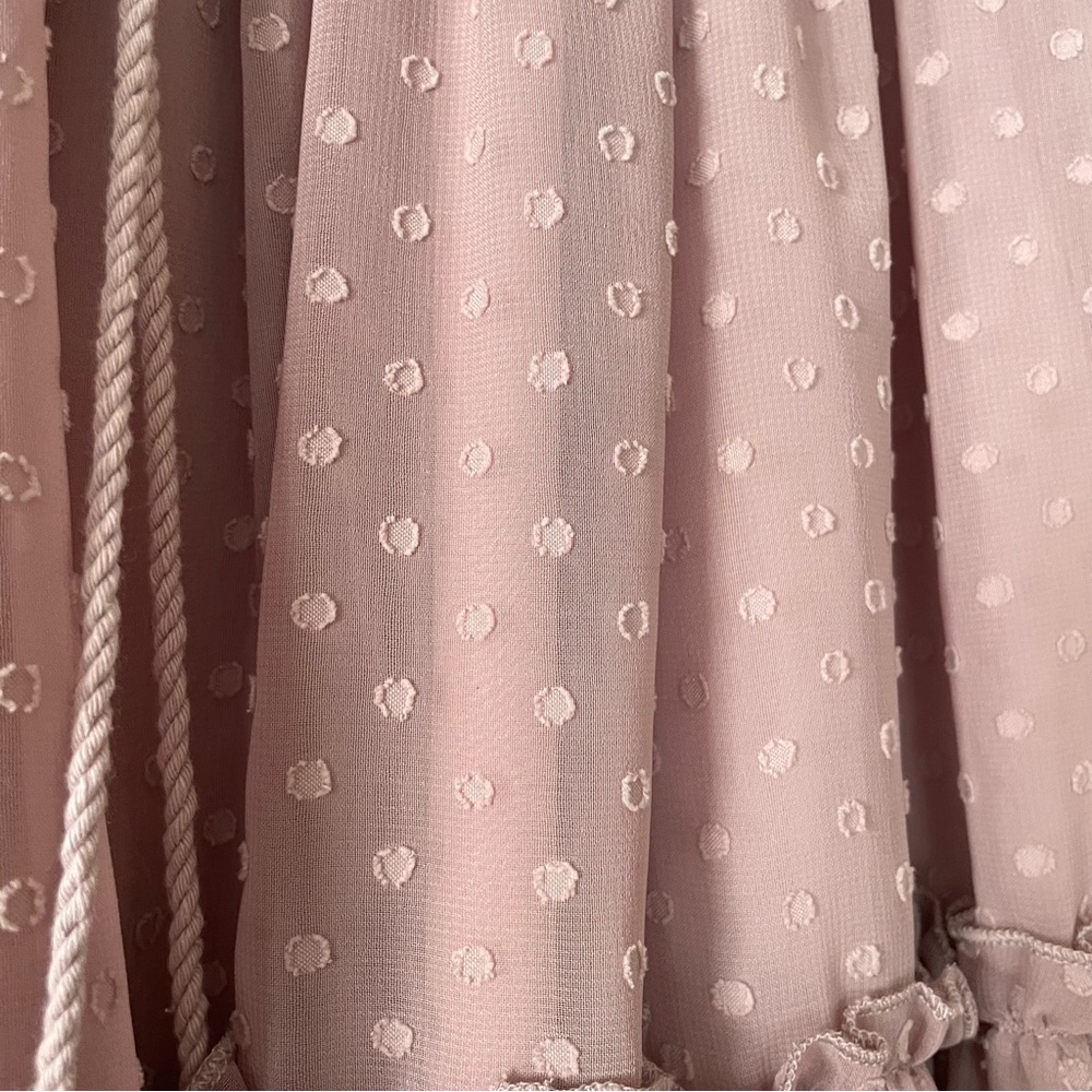 Pink Ruffled Skirt with Drawstring - Picture 4 of 5
